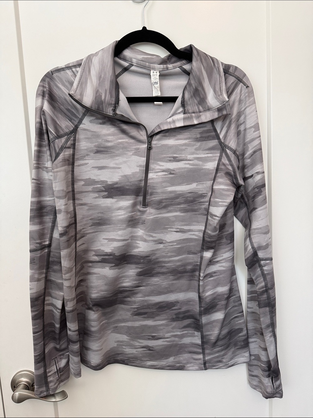 Under Armour Gray Camo Quarter-Zip Pullover